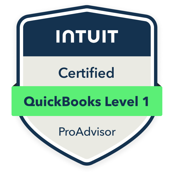 Certified QuickBooks Level 1 ProAdvisor