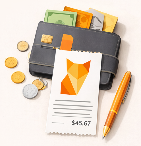 Contractor supervisor reviews QuickBooks Online reports on laptop while crew works on construction site.