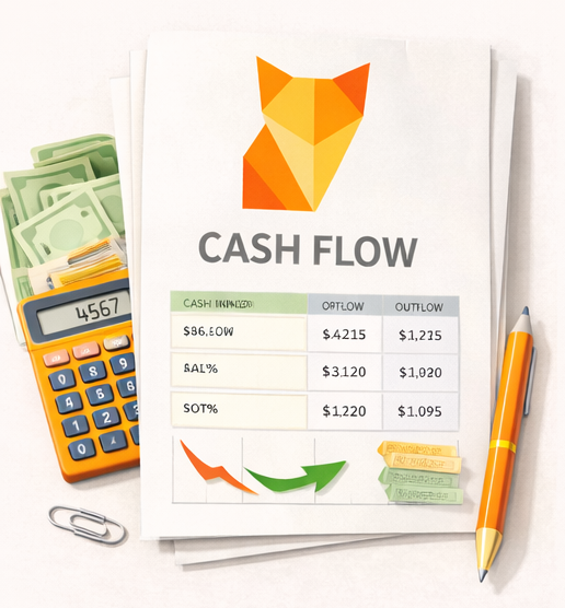 Bozeman business owner reviewing real‑time cash‑flow forecast on QuickBooks dashboard